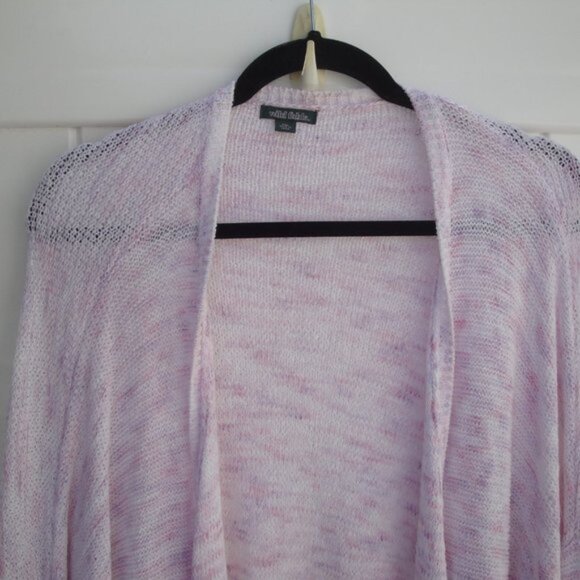 Wild Fable Sweater Cardigan Women's Large Pink Open Casual - Picture 3 of 5